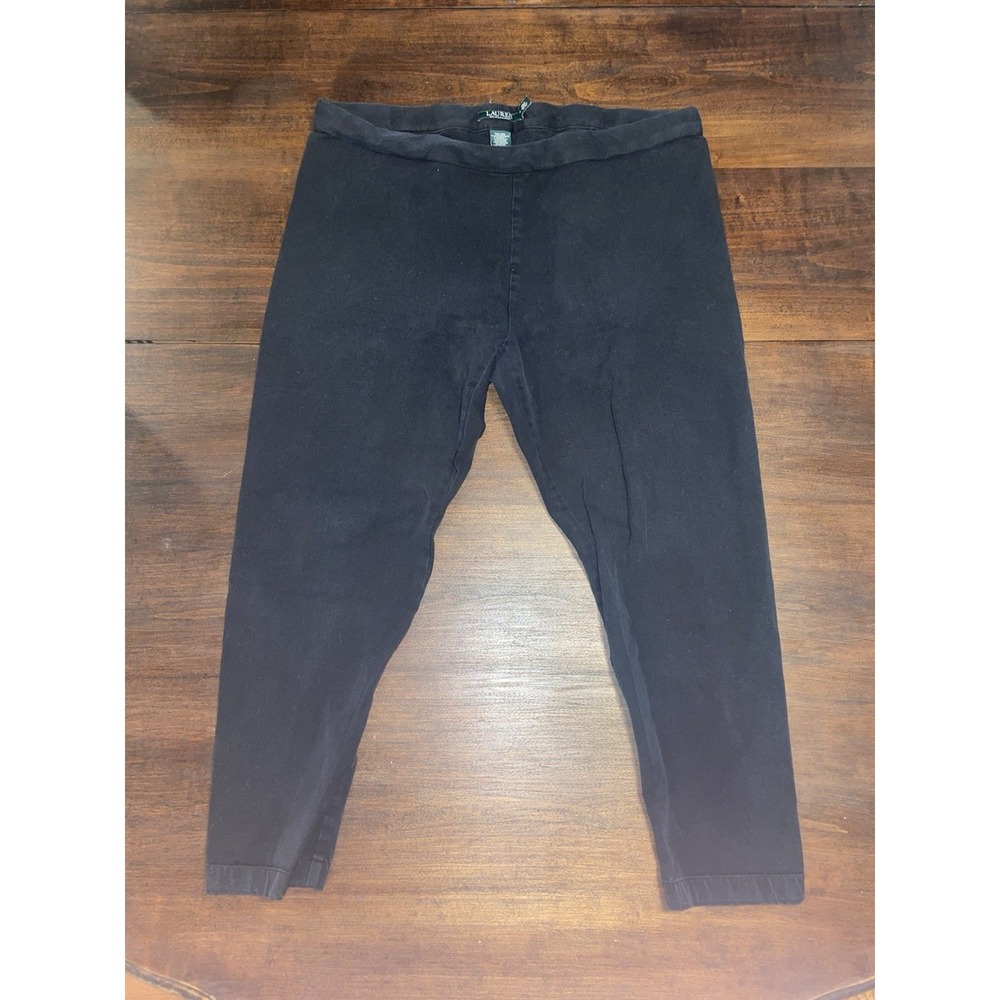 Lauren Ralph Lauren Black Pull On Leggings - Womens Size 18w